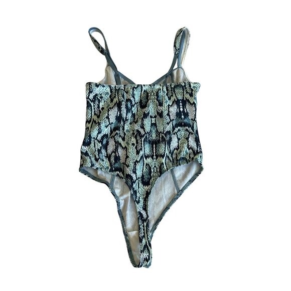 OUT FROM UNDER Snake Print Bodysuit Size Medium - Picture 6 of 8